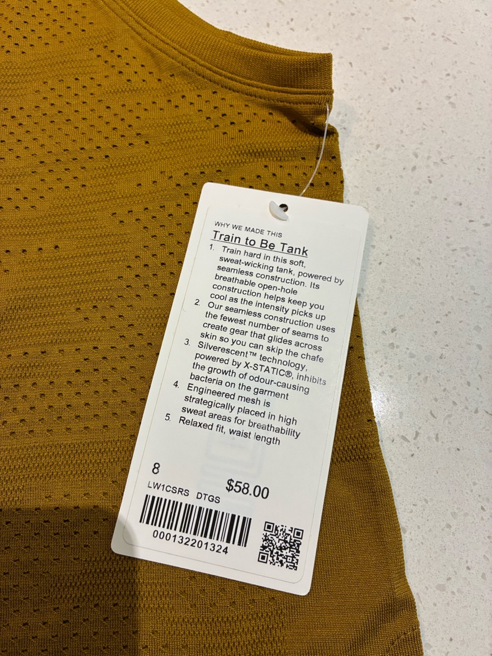 🆕 Lululemon Train to Be Tank Top *Camo in Dot Camo Gold Spice Size 8 - Picture 7 of 7